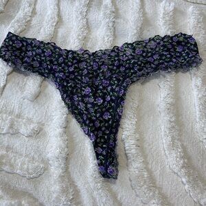 Floral Lace Thong by Victorias Secret Size medium